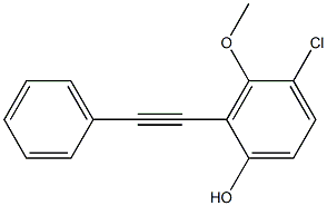 4-Chloro-3-methoxy-2-(phenylethynyl)phenol Struktur