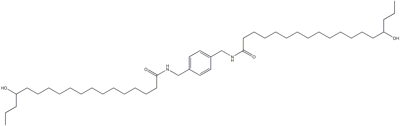 N,N'-(1,4-Phenylenebismethylene)bis(15-hydroxystearamide) Struktur