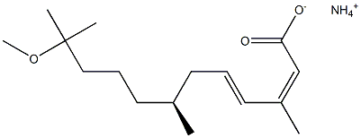 (2Z,4E,7S)-11-Methoxy-3,7,11-trimethyl-2,4-dodecadienoic acid ammonium salt Struktur