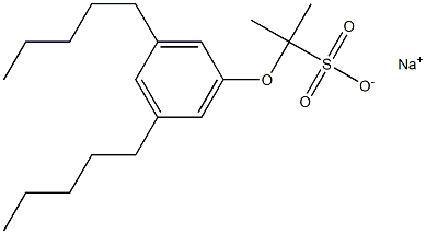 2-(3,5-Dipentylphenoxy)propane-2-sulfonic acid sodium salt Struktur