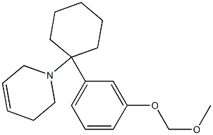 1,2,3,6-Tetrahydro-1-[1-[3-methoxymethoxyphenyl]cyclohexyl]pyridine Struktur