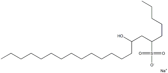 8-Hydroxydocosane-6-sulfonic acid sodium salt Struktur