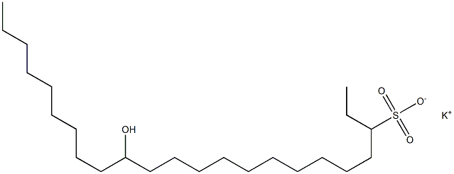 14-Hydroxytricosane-3-sulfonic acid potassium salt Struktur