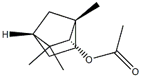 (1S,2S,4R)-2-Acetyloxy-1,3,3-trimethylbicyclo[2.2.1]heptane Struktur