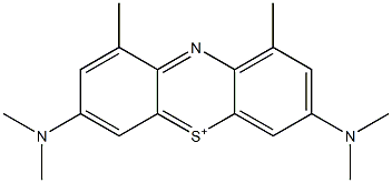 1,9-Dimethyl-3,7-di(dimethylamino)phenothiazine-5-ium Struktur