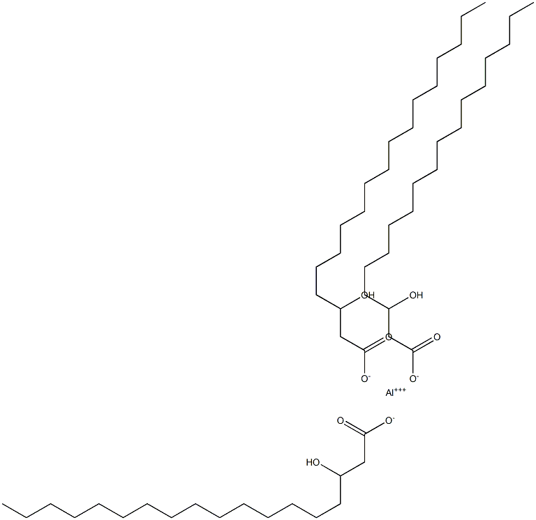 Tris(3-hydroxystearic acid)aluminum salt Struktur