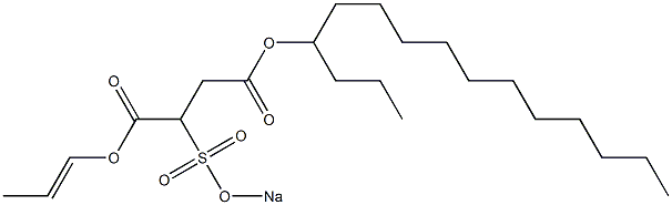 2-(Sodiosulfo)succinic acid 4-pentadecyl 1-(1-propenyl) ester Struktur