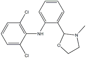 2-[o-(2,6-Dichloroanilino)phenyl]-3-methyloxazolidine Struktur