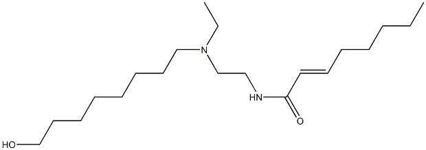 N-[2-[N-Ethyl-N-(8-hydroxyoctyl)amino]ethyl]-2-octenamide Struktur