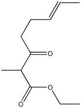 (E)-2-Methyl-3-oxo-6-octenoic acid ethyl ester Struktur