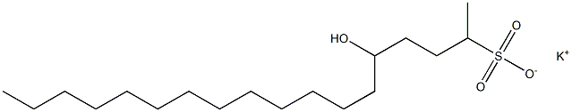 5-Hydroxyoctadecane-2-sulfonic acid potassium salt Struktur