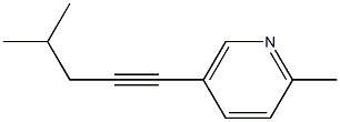 2-Methyl-5-(4-methyl-1-pentynyl)pyridine Struktur