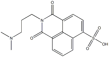 2,3-Dihydro-2-(3-dimethylaminopropyl)-1,3-dioxo-1H-benzo[de]isoquinoline-6-sulfonic acid Struktur