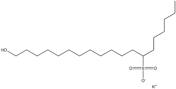 19-Hydroxynonadecane-7-sulfonic acid potassium salt Struktur