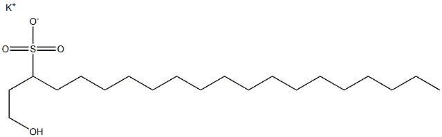 1-Hydroxyicosane-3-sulfonic acid potassium salt Struktur