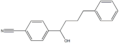 4-[1-Hydroxy-4-phenylbutyl]benzonitrile Struktur