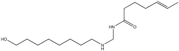 N-[[(8-Hydroxyoctyl)amino]methyl]-5-heptenamide Struktur