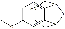 8-Methoxy-1,2,3,4,5,6-hexahydro-1,6-methano-3-benzazocine Struktur