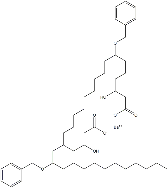 Bis(7-benzyloxy-3-hydroxystearic acid)barium salt Struktur