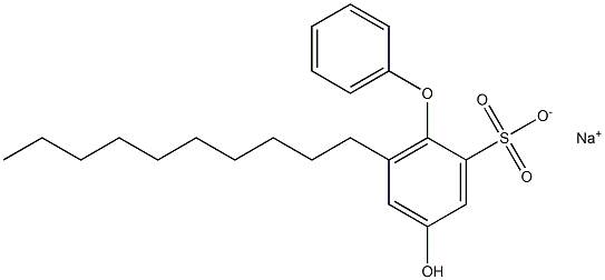 4-Hydroxy-6-decyl[oxybisbenzene]-2-sulfonic acid sodium salt Struktur