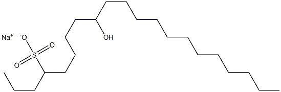 9-Hydroxyhenicosane-4-sulfonic acid sodium salt Struktur