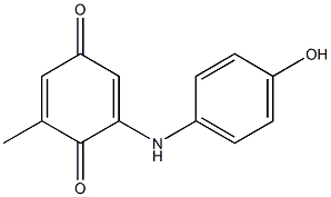 2-Methyl-6-[(4-hydroxyphenyl)amino]-1,4-benzoquinone Struktur