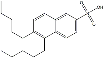 5,6-Dipentyl-2-naphthalenesulfonic acid Struktur