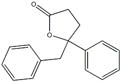 4-Benzyl-4-phenyl-4-hydroxybutanoic acid 1,4-lactone Struktur