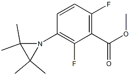 2,6-Difluoro-3-(2,2,3,3-tetramethylaziridin-1-yl)benzoic acid methyl ester Struktur