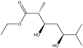 (2R,3R,5S)-2-Methyl-3,5-dihydroxy-6,6-dimethylhexanoic acid ethyl ester Struktur