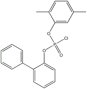 Chlorophosphonic acid 2-biphenylyl 2,5-xylyl ester Struktur