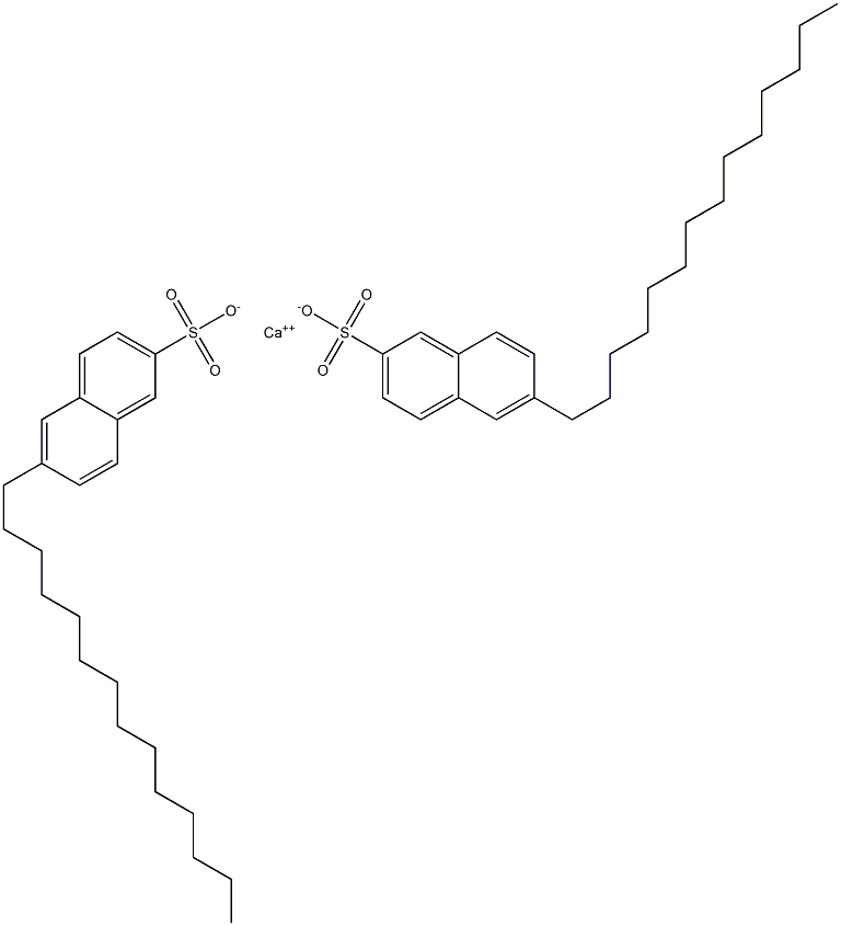 Bis(6-tetradecyl-2-naphthalenesulfonic acid)calcium salt Struktur