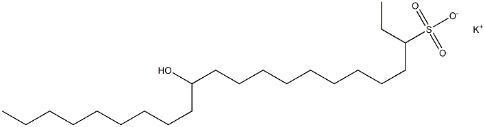 13-Hydroxydocosane-3-sulfonic acid potassium salt Struktur