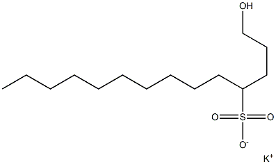 1-Hydroxytetradecane-4-sulfonic acid potassium salt Struktur