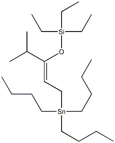 4-Methyl-1-tributylstannyl-3-triethylsilyloxy-2-pentene Struktur