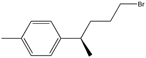 (-)-p-[(R)-4-Bromo-1-methylbutyl]toluene Struktur