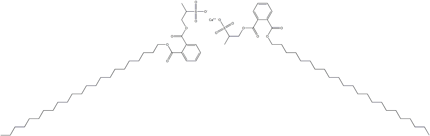 Bis[1-[(2-tricosyloxycarbonylphenyl)carbonyloxy]propane-2-sulfonic acid]calcium salt Struktur