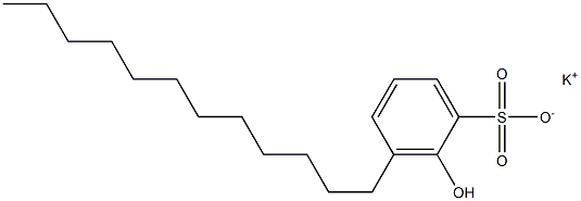 2-Hydroxy-3-dodecylbenzenesulfonic acid potassium salt Struktur