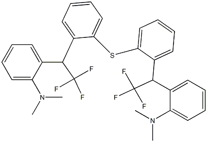 [2,2,2-Trifluoro-1-(2-dimethylaminophenyl)ethyl]phenyl sulfide Struktur