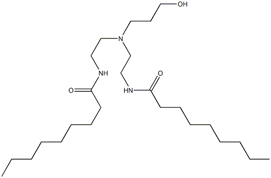 N,N'-[3-Hydroxypropyliminobis(2,1-ethanediyl)]bis(nonanamide) Struktur