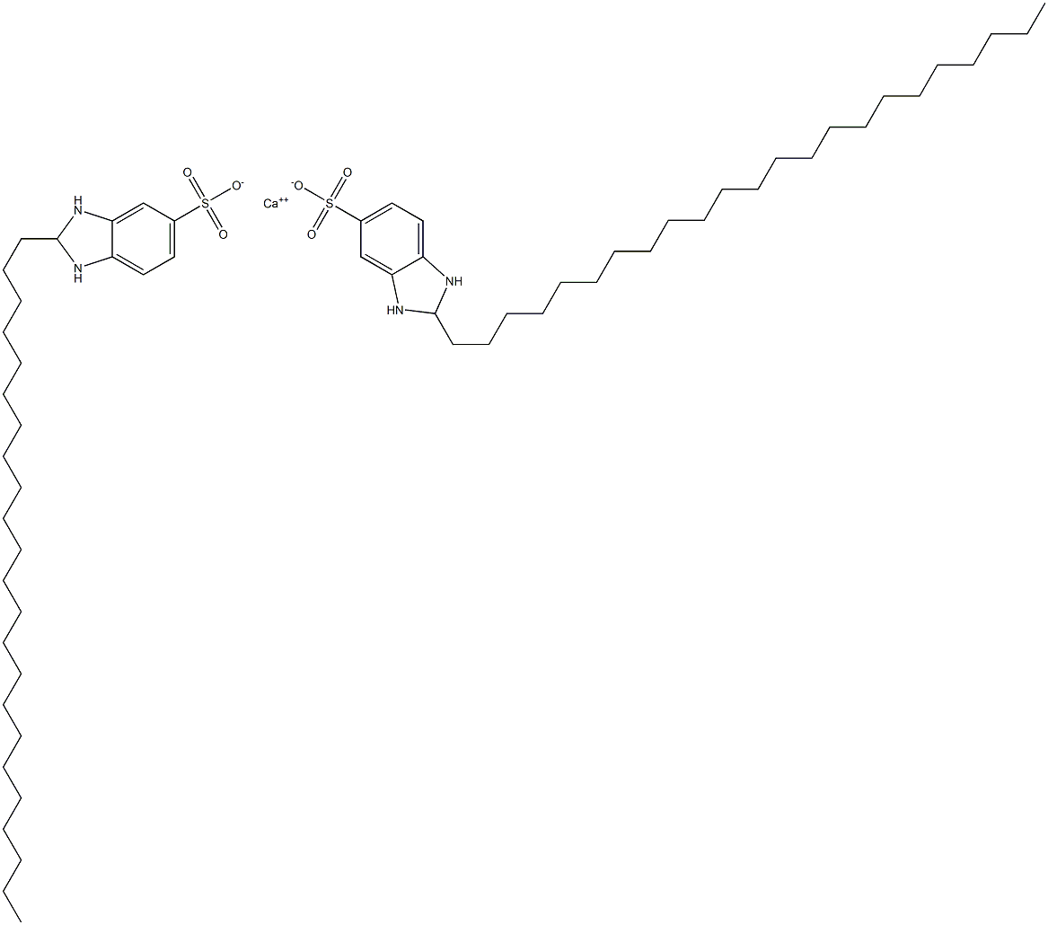 Bis(2,3-dihydro-2-tricosyl-1H-benzimidazole-5-sulfonic acid)calcium salt Struktur