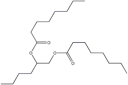 Dioctanoic acid 1,2-hexanediyl ester Struktur