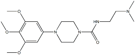 N-(2-Dimethylaminoethyl)-4-[3,4,5-trimethoxyphenyl]piperazine-1-carboxamide Struktur