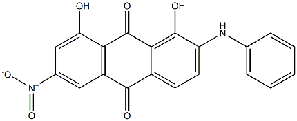 2-Anilino-1,8-dihydroxy-6-nitroanthraquinone Structure