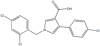 1-(2,4-Dichlorobenzyl)-4-(4-chlorophenyl)-1H-pyrrole-3-carboxylic acid Struktur