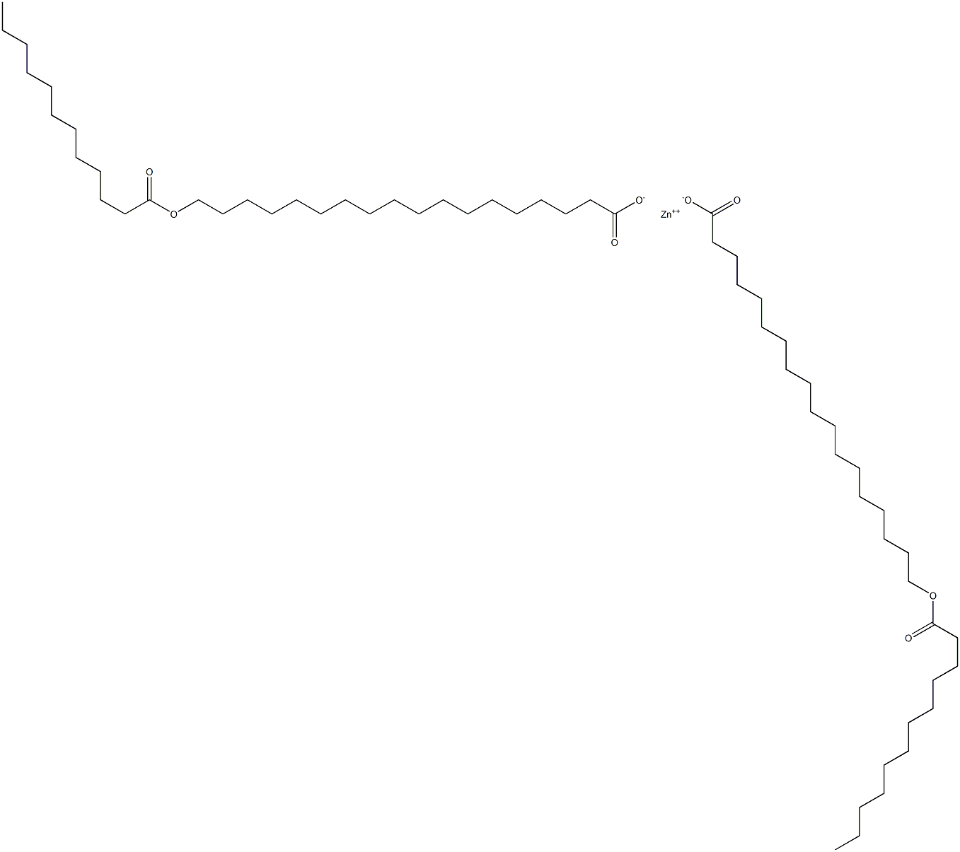 Bis(18-lauroyloxyoctadecanoic acid)zinc salt Struktur