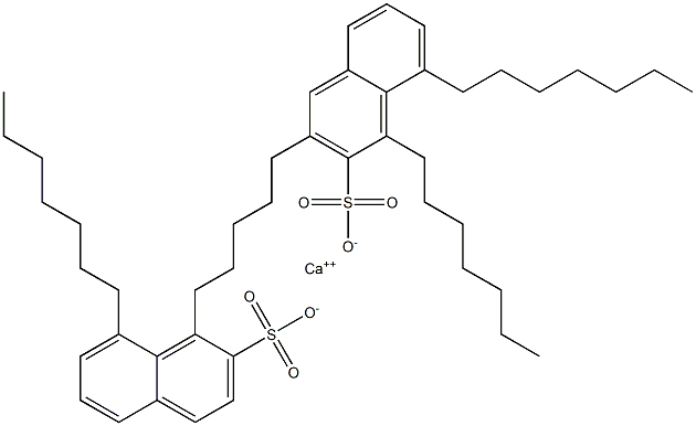 Bis(1,8-diheptyl-2-naphthalenesulfonic acid)calcium salt Struktur