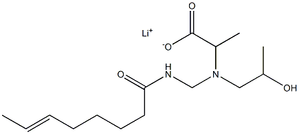 2-[N-(2-Hydroxypropyl)-N-(6-octenoylaminomethyl)amino]propionic acid lithium salt Struktur