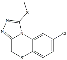 8-Chloro-1-(methylthio)-4H-[1,2,4]triazolo[3,4-c][1,4]benzothiazine Struktur