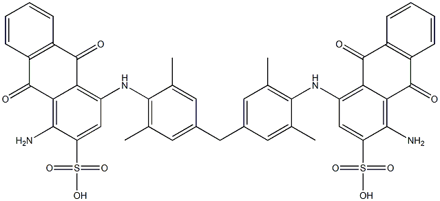 4,4'-[Methylenebis[(2,6-dimethyl-4,1-phenylene)imino]]bis(1-amino-9,10-dihydro-9,10-dioxo-2-anthracenesulfonic acid) Struktur